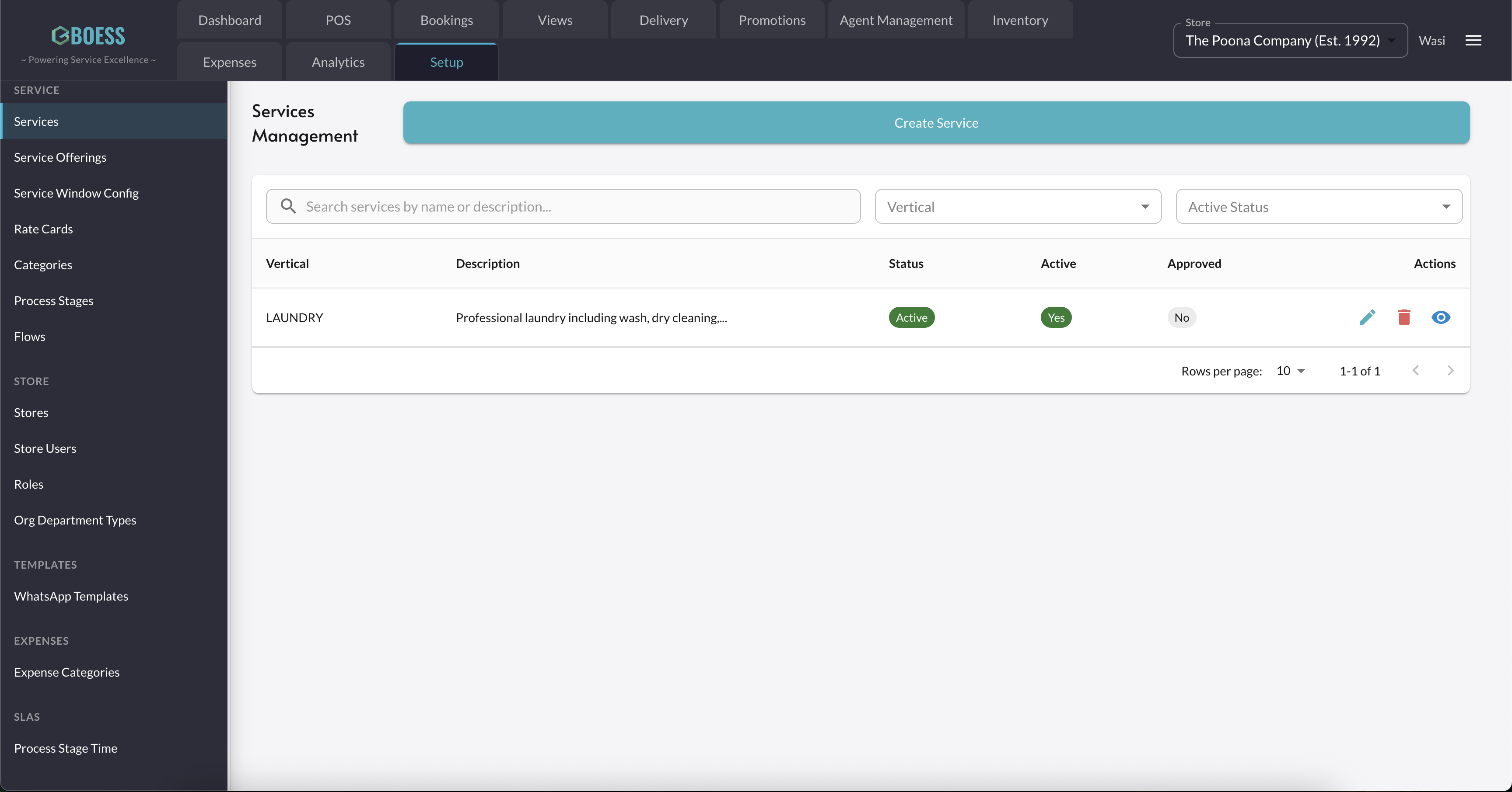 BOESS Web screenshot 1